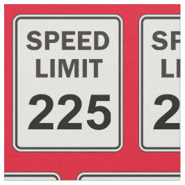 Höchstgeschwindigkeits-Zeichen des Stoff