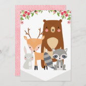 Hochstuhl 1. Geburtstagsbannerwald (rechts) Einladung (Vorne/Hinten)