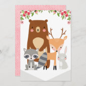 Hochstuhl 1. Geburtstagsbannerwald (verlassen) Einladung (Vorne/Hinten)