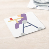 Hochstuhl Rechteckiger Pappuntersetzer (angewinkelt)