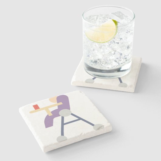 Hochstuhl Steinuntersetzer (Seitenansicht)