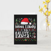 Höchstwahrscheinlich würdigen Weihnachtsmann-Solda Karte (Gelbe Blume)