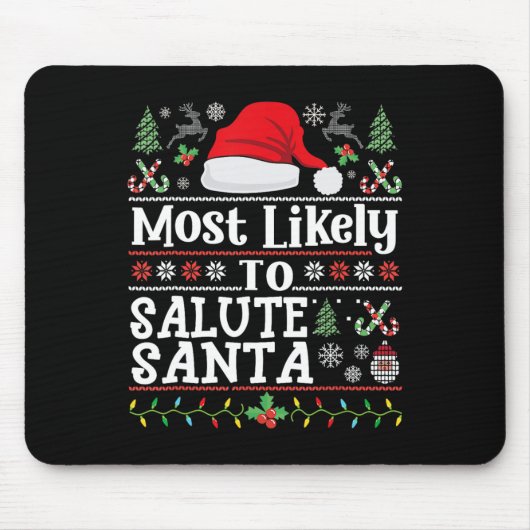 Höchstwahrscheinlich würdigen Weihnachtsmann-Solda Mousepad (Vorne)