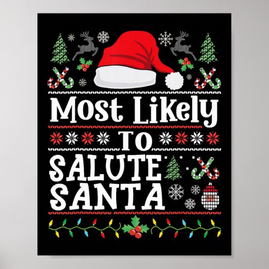 Höchstwahrscheinlich würdigen Weihnachtsmann-Solda Poster (Vorne)