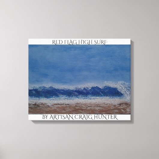 Hochsurf unter der Flagge Leinwanddruck (Vorderseite)