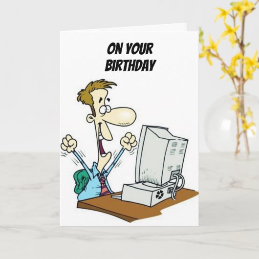 ****HOCHTECH**** GEBURTSTAG WÜNSCHE KARTE (Gelbe Blume)