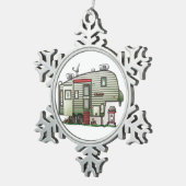 Hochtechnologie-5. Rad Schneeflocken Zinn-Ornament (Rechts)