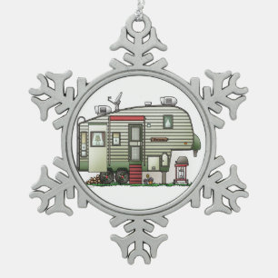 Hochtechnologie-5. Rad Schneeflocken Zinn-Ornament