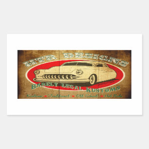 HOCHTEMPERATURreaktor entwirft kaum legale Kustoms Rechteckiger Aufkleber