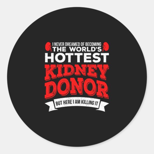 Hochtest Organspenderorgan-Transplantation Operati Runder Aufkleber (Vorderseite)