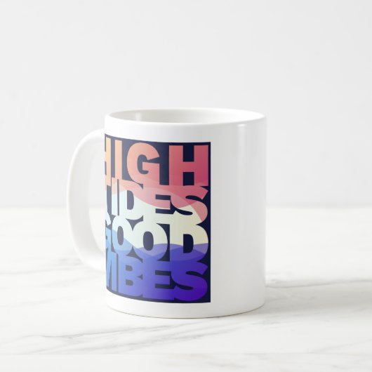 Hochtide Gute Vibes Kaffeetasse (Vorderseite Links)