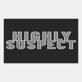 Hochverdächtig Rechteckiger Aufkleber