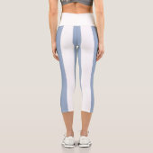 Hochwaiste Capri Blauer und weißer Streifen (Rückseite)