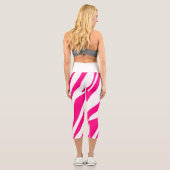 Hochwaiste Capri Hot Pink Leopard Leggings (Rückseite)