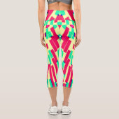 Hochwaisted Capris, Eine elegante, farbenfrohe Str Capri Leggings (Rückseite)