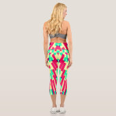 Hochwaisted Capris, Eine elegante, farbenfrohe Str Capri Leggings (Rückseite)
