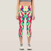 Hochwaisted Capris, Eine elegante, farbenfrohe Str Capri Leggings (Vorderseite)