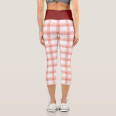 HOCHWAISTIGE CAPRI PANTS - "PEACH GINGHAM" LEGGINGS (Rückseite)