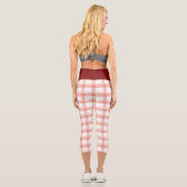 HOCHWAISTIGE CAPRI PANTS - "PEACH GINGHAM" LEGGINGS (Rückseite)