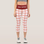 HOCHWAISTIGE CAPRI PANTS - "PEACH GINGHAM" LEGGINGS (Vorderseite)