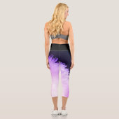Hochwandige Abstrakte Druckkapsel Capri Leggings (Rückseite)