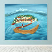 Hochwasser 1999 leinwanddruck (Insitu (Holzboden))