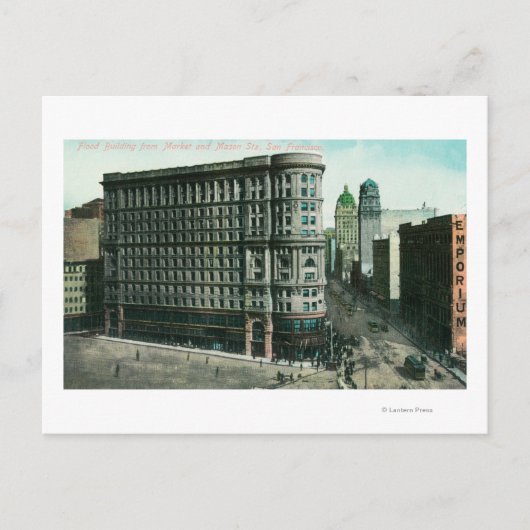 Hochwasser aus Markt und Mason Sts Postkarte (Vorderseite)