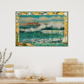 Hochwasser in Long Beach, Kalifornien Poster (Küche)
