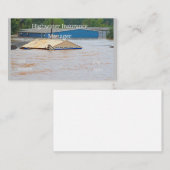 Hochwasserkatastrophe durch Gebäude und Desaster Visitenkarte (Vorne/Hinten)