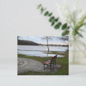 Hochwasserparkplatz mit Sitzecke Postkarte (Stehend Vorderseite)