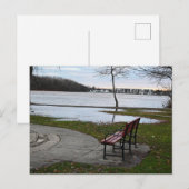 Hochwasserparkplatz mit Sitzecke Postkarte (Vorne/Hinten)