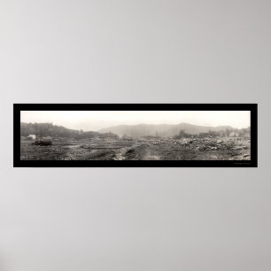 Hochwasserschaden Austin, PA-Foto 1911 Poster