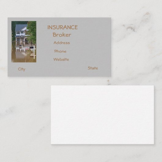Hochwasserversicherung Visitenkarte (Vorne/Hinten)