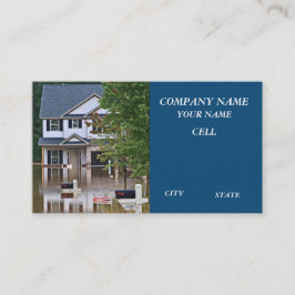 Hochwasserversicherungen für Desaster überschwemmt Visitenkarte