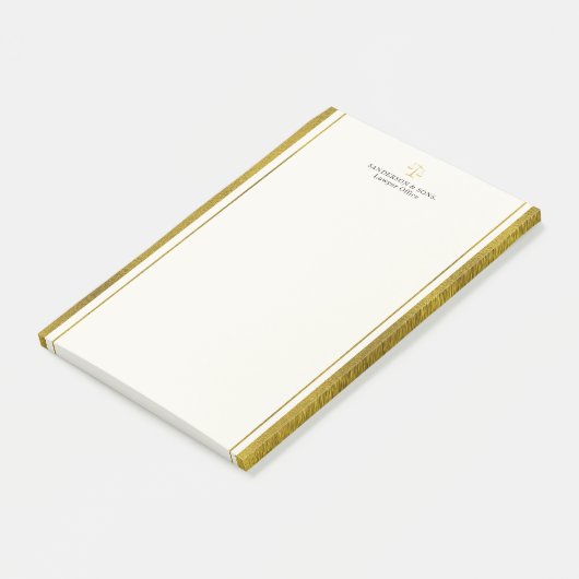 Hochwertige Anwälte Imitate Gold Glitzer Streifen  Post-it Klebezettel (angewinkelt)