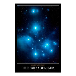 Hochwertige Astronomie The Pleiades Star Cluster Poster