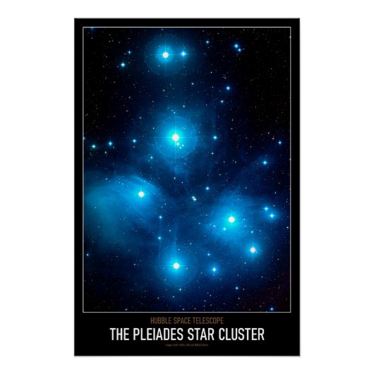 Hochwertige Astronomie The Pleiades Star Cluster Poster (Vorderseite)