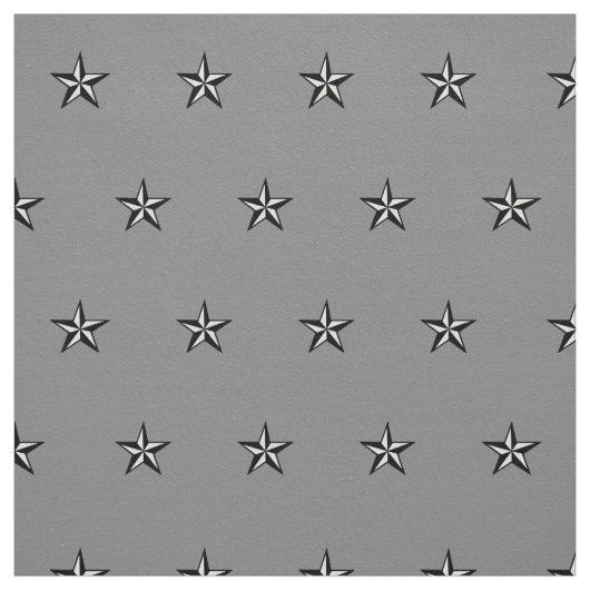 Hochwertige Baumwolle Grau Nautic Star Fabric Stoff (Muster)