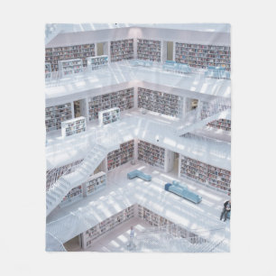 HOCHWERTIGE BIBLIOTHEK FLEECEDECKE