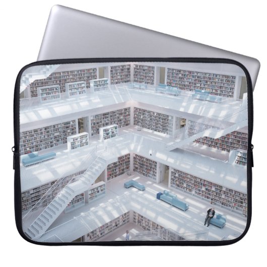HOCHWERTIGE BIBLIOTHEK LAPTOPSCHUTZHÜLLE (Vorderseite)