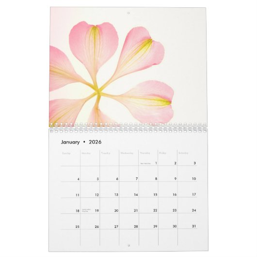 Hochwertige Blume Kalender (Jan 2026)