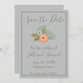 Hochwertige Blume Save The Date (Vorne/Hinten)