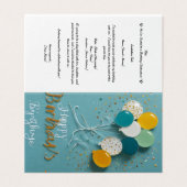 Hochwertige Einladungen zum Geburtstag! Begleitkar (Außenseite Aufgefaltet)