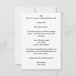 Hochwertige Einladungen zum Geburtstag! RSVP-Karte