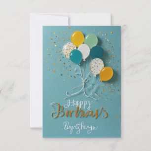 Hochwertige Einladungen zum Geburtstag! RSVP-Karte