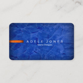 Hochwertige elegante blaue und orange Visitenkarte