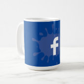 Hochwertige Facebook-Tasse Kaffeetasse (Vorderseite Links)