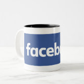 Hochwertige Facebook-Tasse Zweifarbige Tasse (Vorderseite Links)