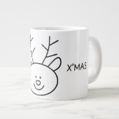 Hochwertige frohe Weihnachts-Tasse Jumbo-Tasse (Vorderseite Rechts)