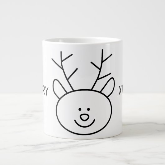 Hochwertige frohe Weihnachts-Tasse Jumbo-Tasse (Vorderseite)